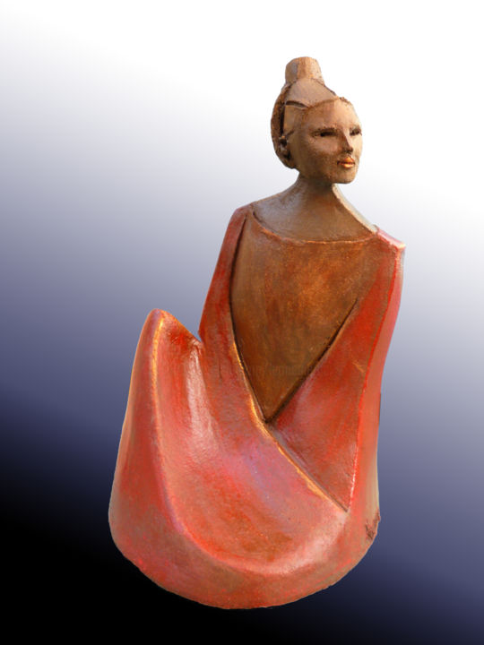Sculpture intitulée "CONTEMPLATION" par Léone Digraci, Œuvre d'art originale, Céramique