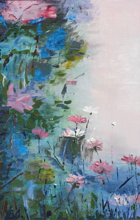 Картина под названием "Цветы" - Leonid Vashkevych, Подлинное произведение искусства, Акрил