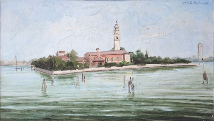 Pittura intitolato "VENEZIA - ISOLA DI…" da Leonida Beltrame, Opera d'arte originale, Olio