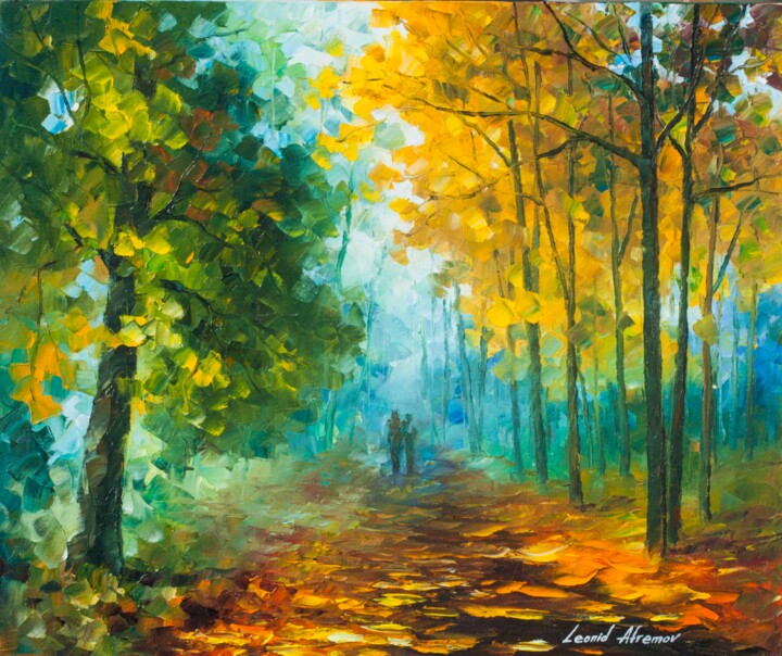 Peinture intitulée "Hide And Seek by Le…" par Leonid Afremov, Œuvre d'art originale, Huile