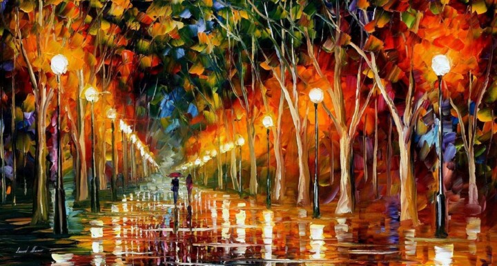 Peinture intitulée "The Path To Victory…" par Leonid Afremov, Œuvre d'art originale, Huile