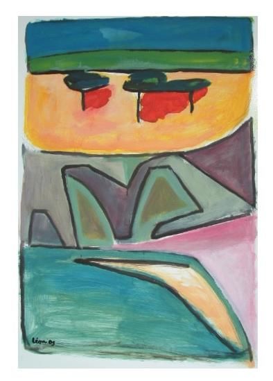 Peinture intitulée "ballade a douarnenez" par Jean-François Leon, Œuvre d'art originale,