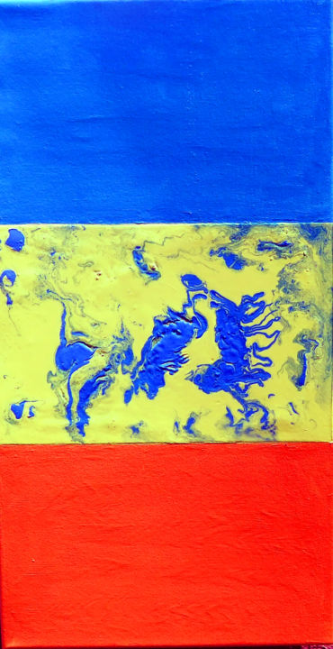 Painting titled "Abstract-Series" by Leon Nicholas Kalas, Original Art, Oil