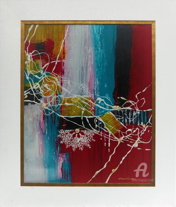 Painting titled "Haja Luz" by Leonor Sousa, Original Artwork, Acrylic Mounted on Wood Stretcher frame