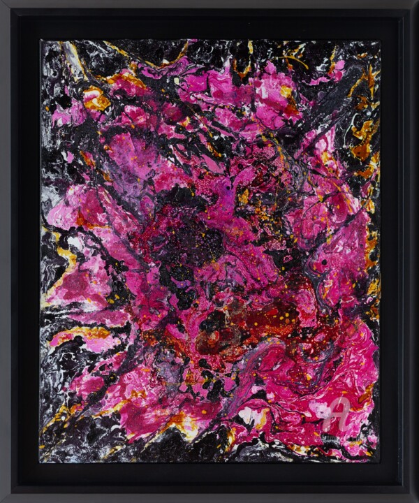 Painting titled "Vibrações" by Leonor Sousa, Original Artwork, Acrylic Mounted on Wood Stretcher frame