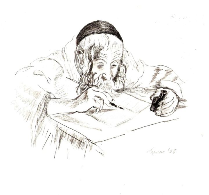 Painting titled "rabbi1.jpg" by Leonore Marie Greenberg, Original Artwork