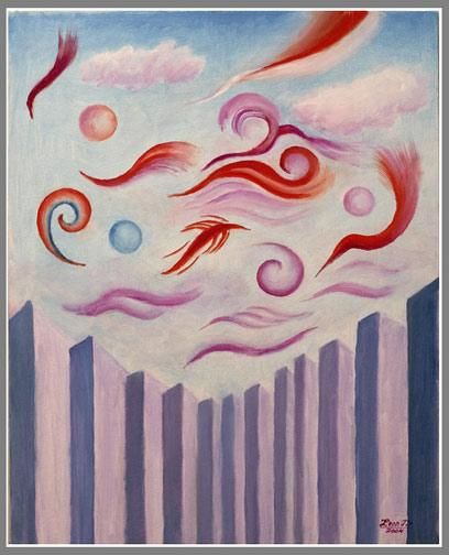 Painting titled "Dreams and Reality" by Leon Tir, Original Artwork, Oil