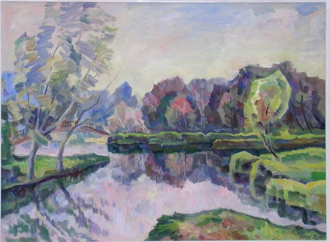 Painting titled "Spring" by Leonid Zikeev, Original Artwork