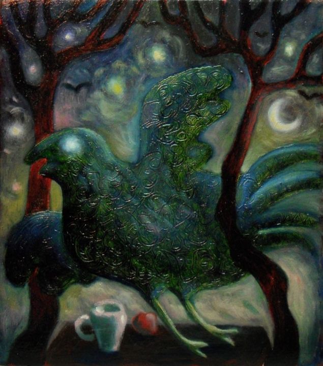 Картина под названием "Птиццо-безысходность" - Лео Amanita, Подлинное произведение искусства,