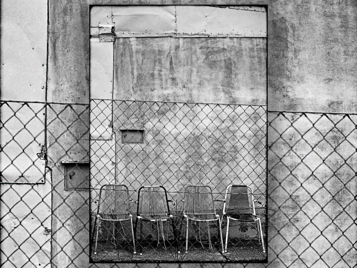 Fotografía titulada "Die Gartenstühle" por Leopold Brix, Obra de arte original, Fotografía analógica