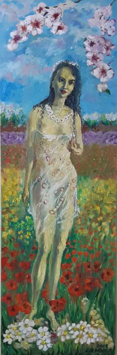 Картина под названием "Primavera" - Leo Radoya, Подлинное произведение искусства, Масло