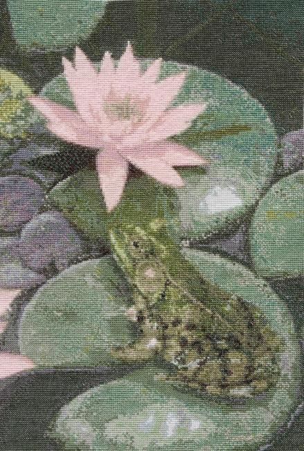 Artesanato intitulada "Lily & Frog (Nenúfa…" por Leorie, Obras de arte originais