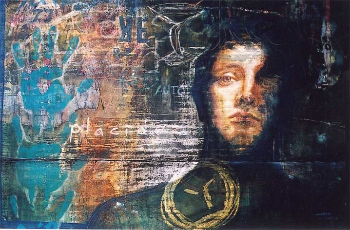 「autoretrato」というタイトルの絵画 Leo Tezcucanoによって, オリジナルのアートワーク