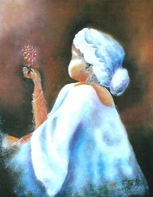 Painting titled "Le Grigri" by Maryvonne Lepinoy (MARLEN), Original Artwork