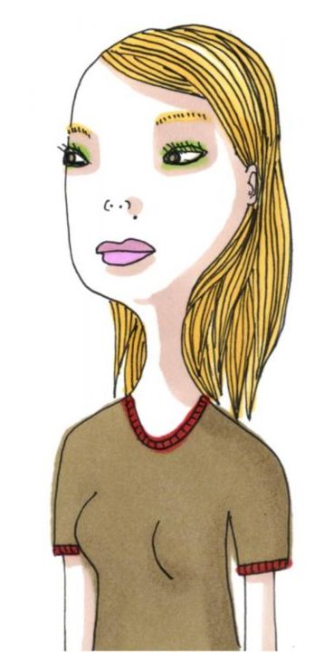 Рисунок под названием "blondinette" - Céline Decorte, Подлинное произведение искусства