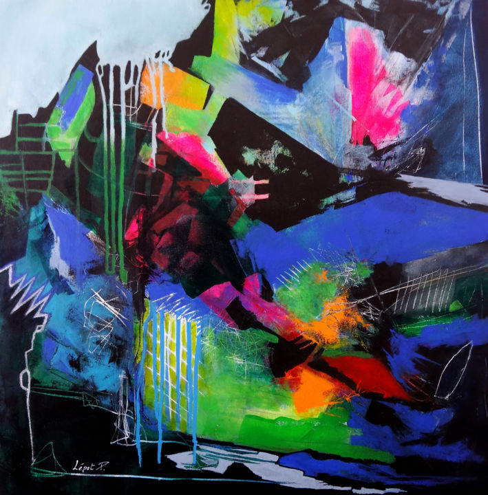 Peinture intitulée "N°52" par Lépot P., Œuvre d'art originale, Acrylique