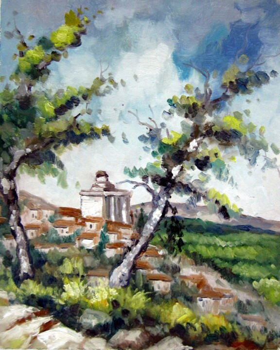 Peinture intitulée "Provence 010" par Lermay Chang, Œuvre d'art originale, Huile Monté sur Châssis en bois