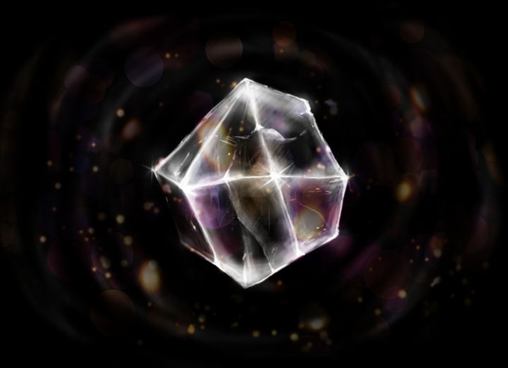 Цифровое искусство под названием "lumineux-mineral.jpg" - Alicexo, Подлинное произведение искусства, Цифровая живопись