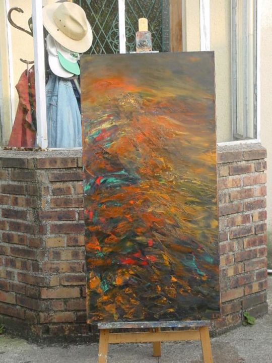 Painting titled "rythme" by Marc Lerude, Original Artwork