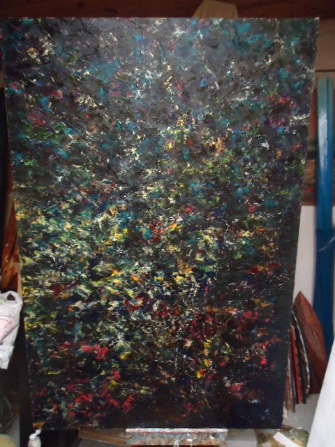 Painting titled "naissance" by Marc Lerude, Original Artwork