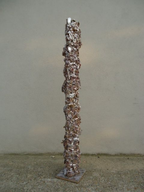 Sculpture titled "ARGENTEE" by Marc Lerude, Original Artwork