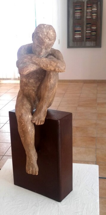 Sculpture intitulée "PAUSE" par Kim.B, Œuvre d'art originale, Argile