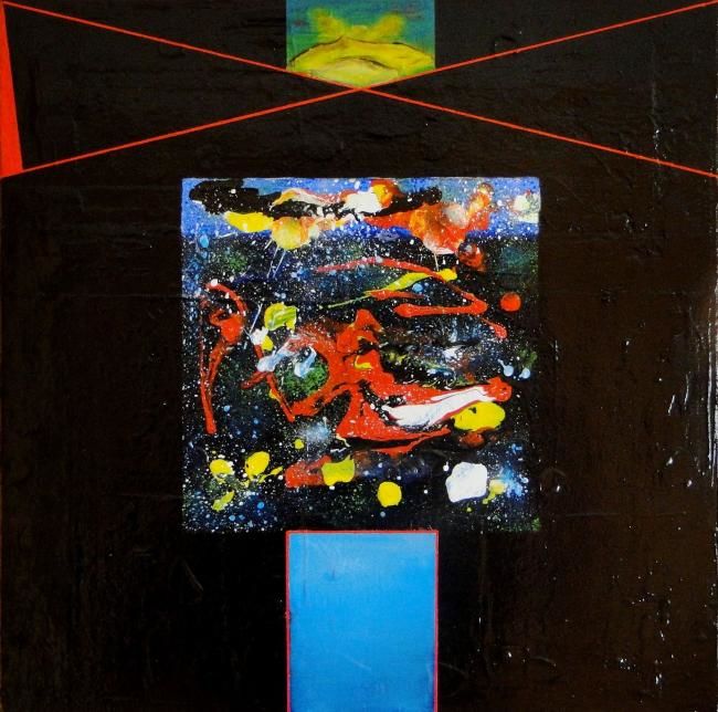 Pittura intitolato "Vision du monde 1" da Joel Jambou, Opera d'arte originale, Olio
