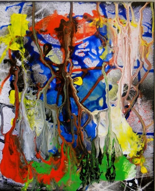 Peinture intitulée "Pulsion 1" par Joel Jambou, Œuvre d'art originale, Huile