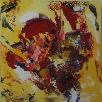 Peinture intitulée "dominantes rouges/j…" par Les Arts Pigmentés, Œuvre d'art originale,