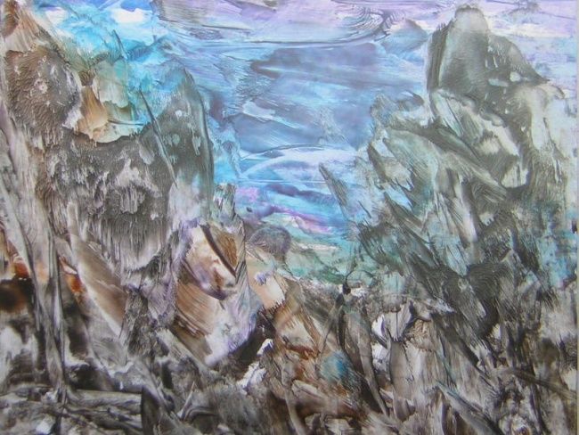 Pintura intitulada "rochers" por Brigitte-Noelle, Obras de arte originais, Óleo