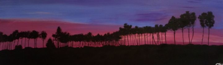 Peinture intitulée "Lever de soleil en…" par Les Couleurs De Claire, Œuvre d'art originale, Acrylique Monté sur Châssis en b…