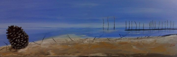 Pintura intitulada "Détente entre terre…" por Les Couleurs De Claire, Obras de arte originais, Acrílico