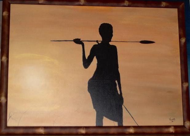 Peinture intitulée "Samburu" par Noune, Œuvre d'art originale, Huile
