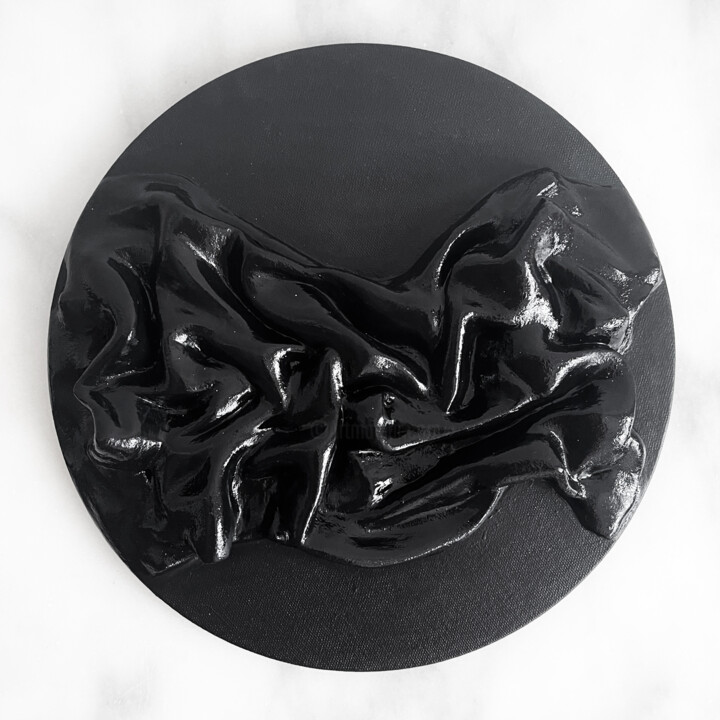 Sculpture titled "Essentialism 10" by Lesia Danilina, Original Artwork, Clay Mounted on Wood Stretcher frame
