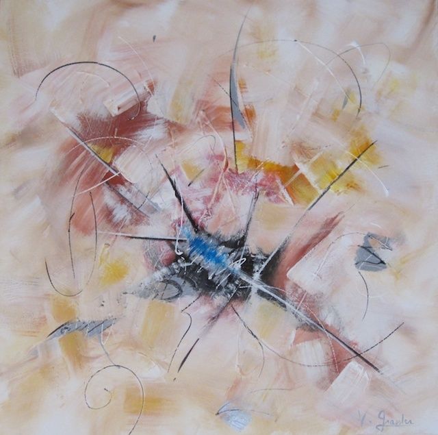 Pintura titulada "tourbillon" por Valérie Grassler, Obra de arte original