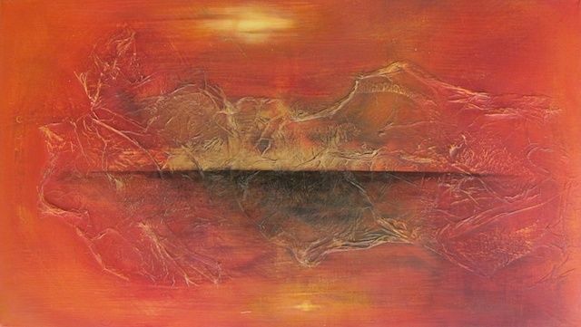 Peinture intitulée "soleil sur la monta…" par Valérie Grassler, Œuvre d'art originale