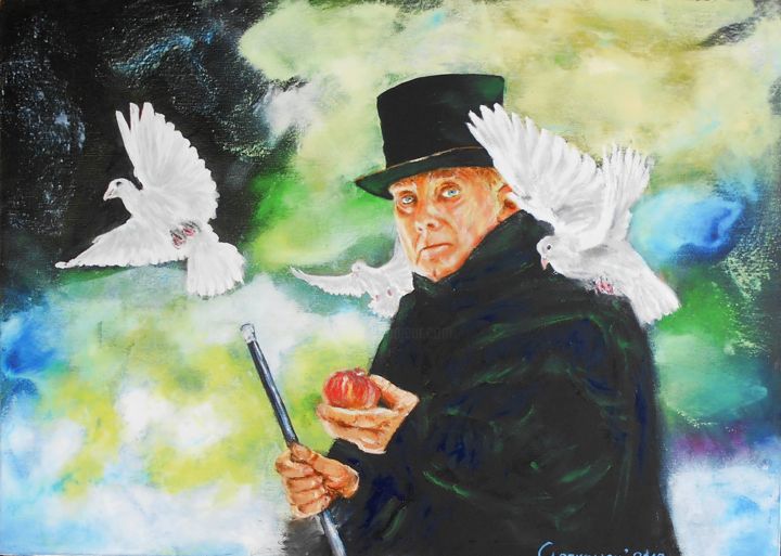 Painting titled "illusionist" by Leszek Gaczkowski, Original Artwork, Oil