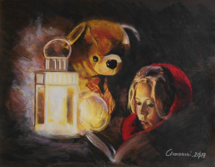 Painting titled "World of fairy tales" by Leszek Gaczkowski, Original Artwork, Pastel