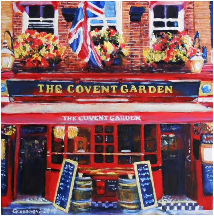 Painting titled "The Covent Garden P…" by Leszek Gaczkowski, Original Artwork, Oil
