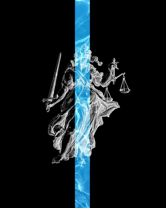 Arte digitale intitolato "La spada della timi…" da Lethereum, Opera d'arte originale, Lavoro digitale 2D