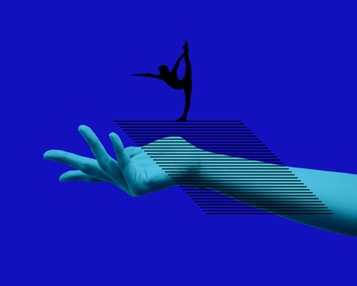 Arte digitale intitolato "Il palco nella mano" da Lethereum, Opera d'arte originale, Collage digitale Montato su Telaio per…