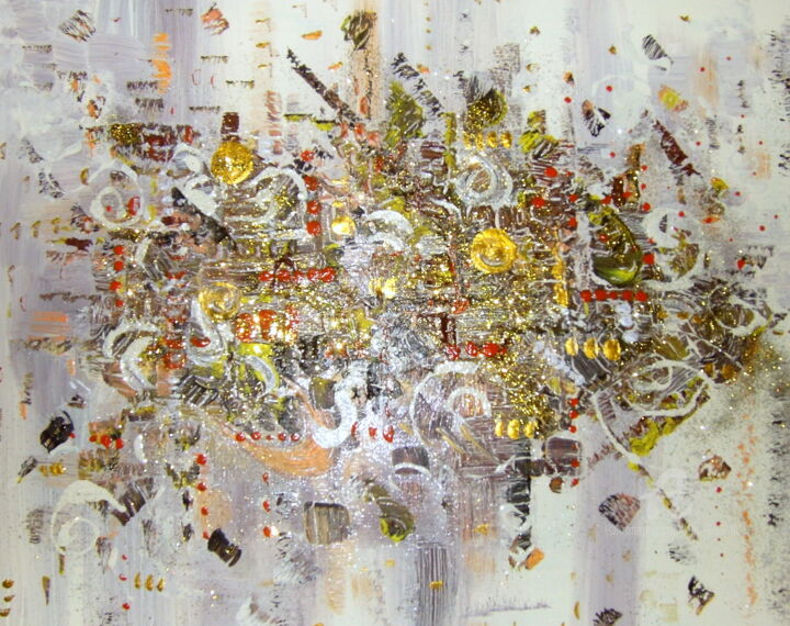 Картина под названием "157" - Léti, Подлинное произведение искусства, Акрил Установлен на Деревянная рама для носилок