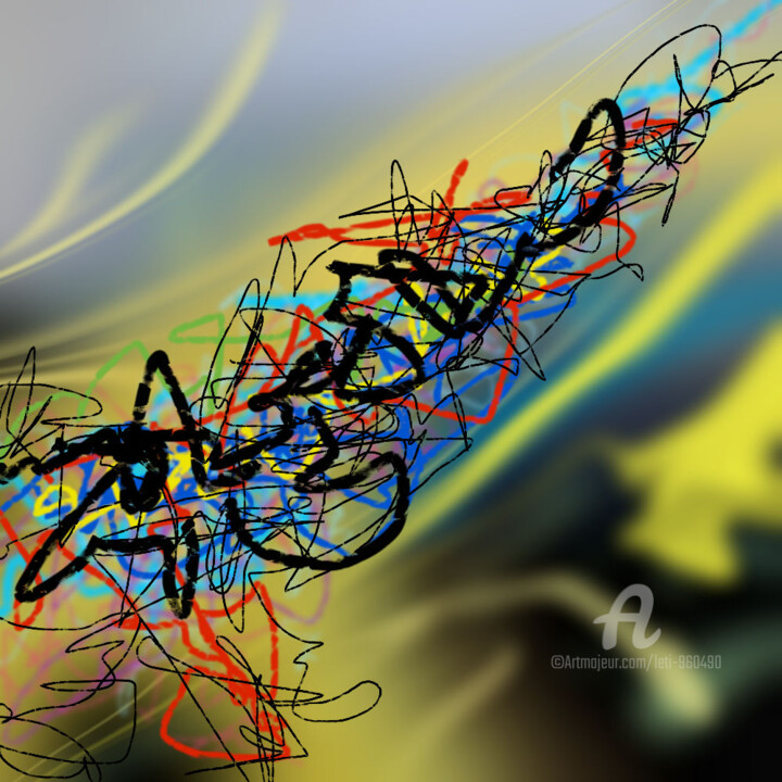 Digital Arts titled "GRAFFITIS" by Léti, Original Artwork, Digital Painting