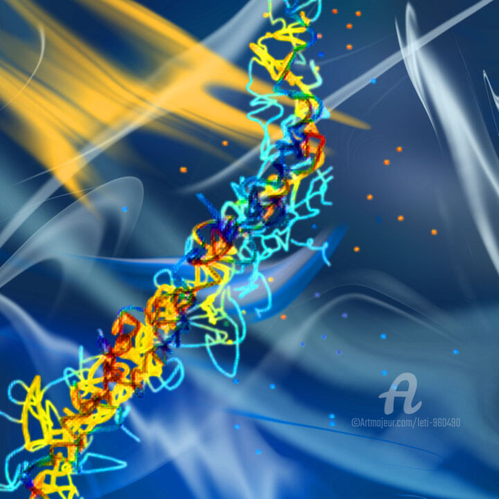 Arts numériques intitulée "HAUTE FREQUENCE" par Léti, Œuvre d'art originale, Peinture numérique