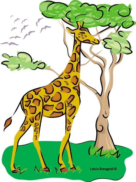 Digital Arts titled "Collolungo la giraf…" by Letizia Romagnoli, Original Artwork