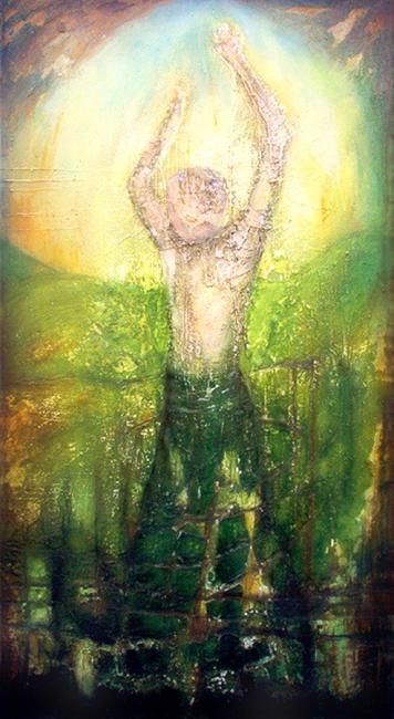 Painting titled "the surrender" by Martine L'Etoile, Original Artwork, Oil