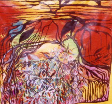 Schilderij getiteld "Twarkie at Sunset c…" door Letty Nupanunga, Origineel Kunstwerk
