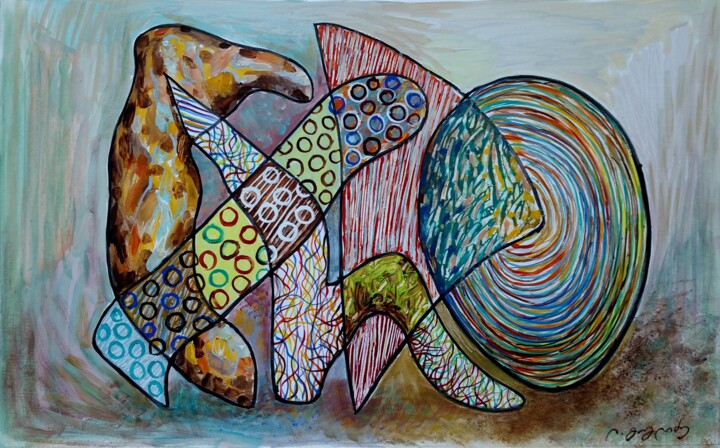 Картина под названием "energy refill" - Levan Goglidze, Подлинное произведение искусства, Акрил