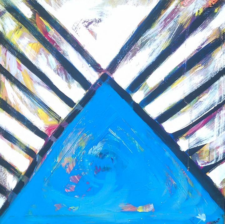Painting titled "pyramid.jpg" by Levente Torok, Original Artwork, Oil