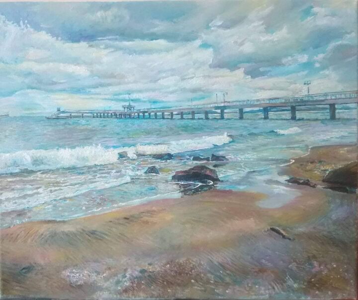 Painting titled "Windy weather 2" by George Mirinchev, Original Artwork, Oil